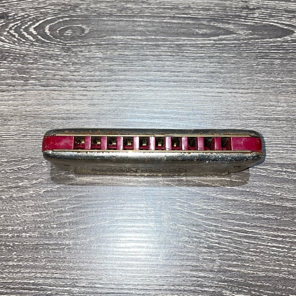 VINTAGE M. HOHNER GOLDEN MELODY Harmonica Key C Size 4”- 4.5” - Picture 3 of 8